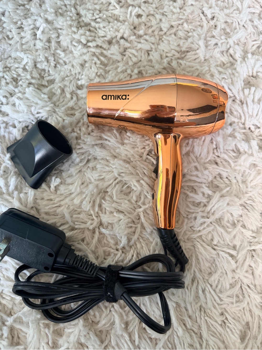 Amika Mini Travel Hair Dryer with Concentrator Attachment